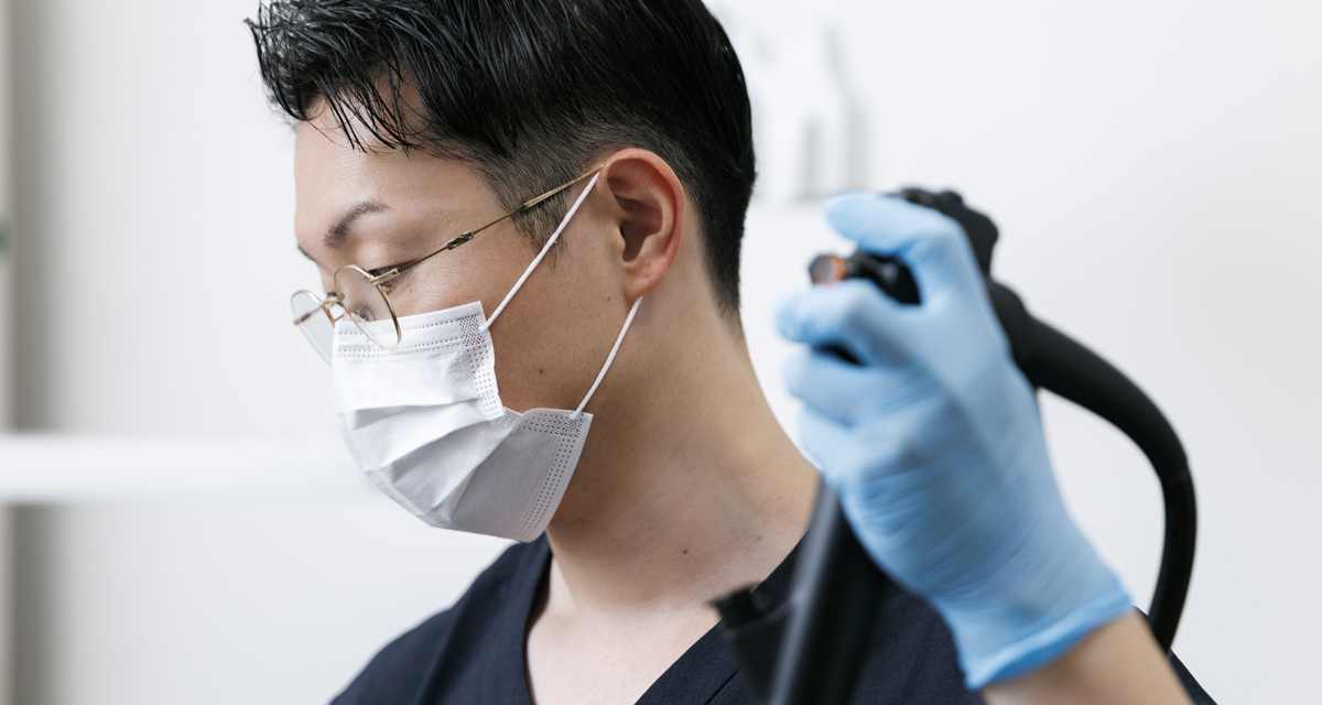 胃カメラ検査の様子