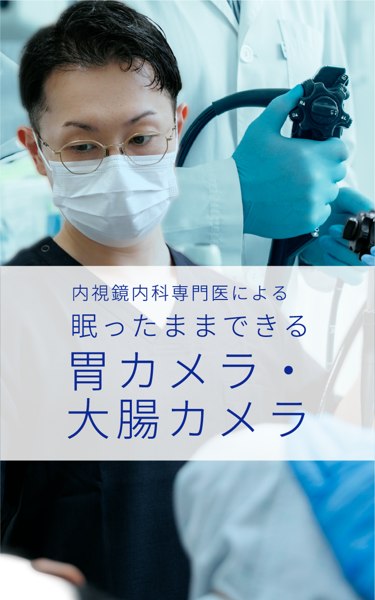 内視鏡内科専門医による 眠ったままできる 胃カメラ・大腸カメラ