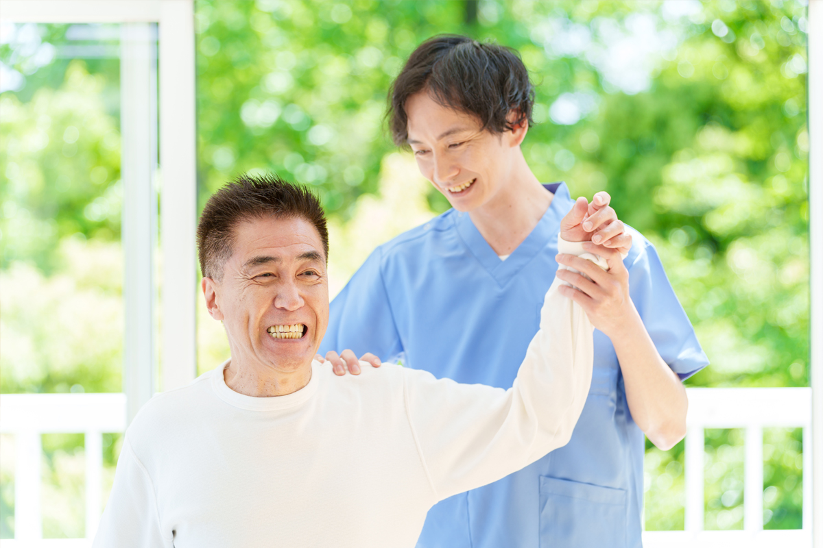 上肢リハビリの様子